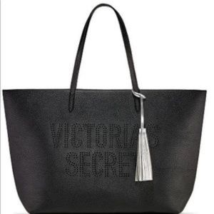 VICTORIA'S SECRET LARGE BLACK TOTE BAG